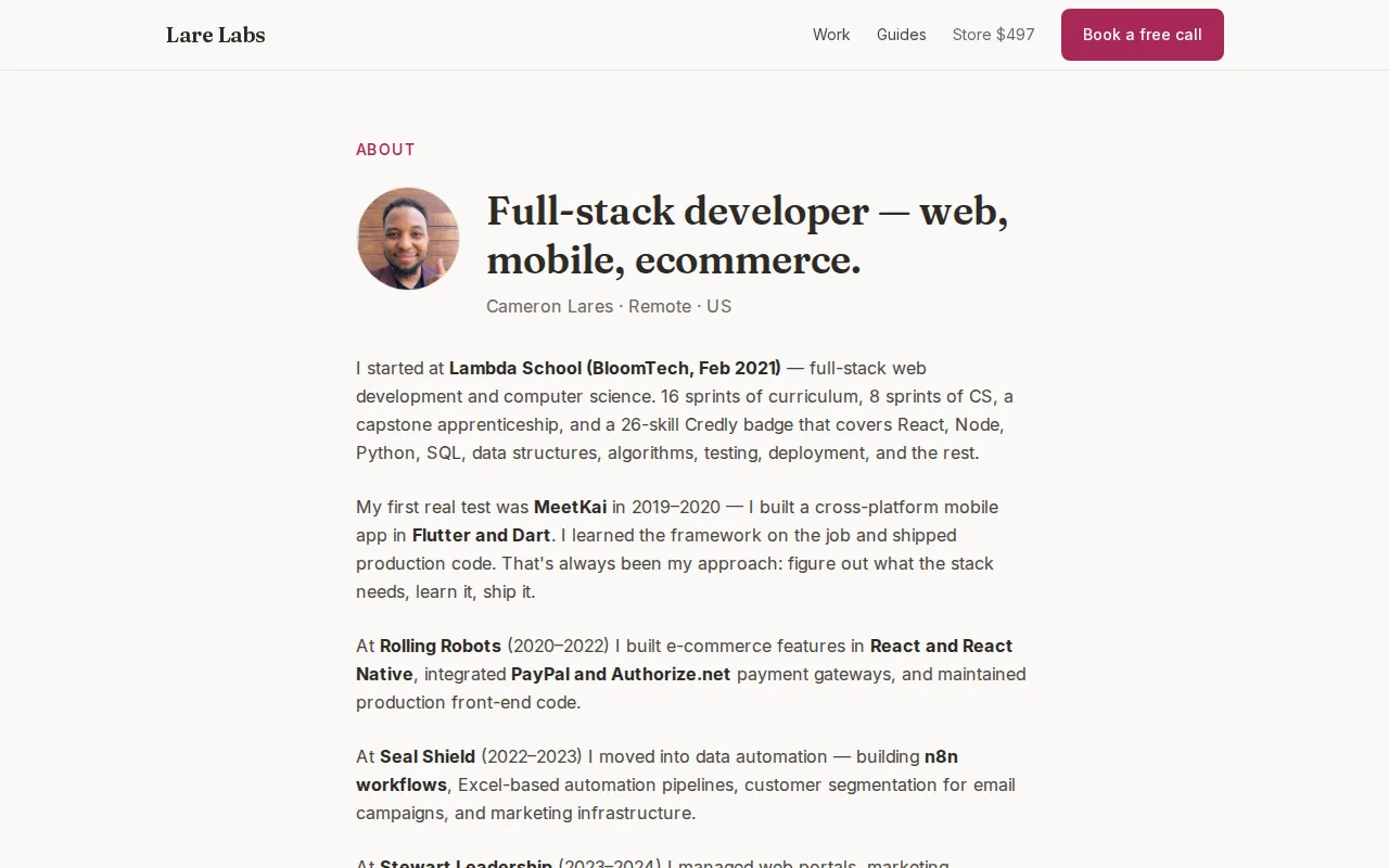 Deal brief sample screenshot