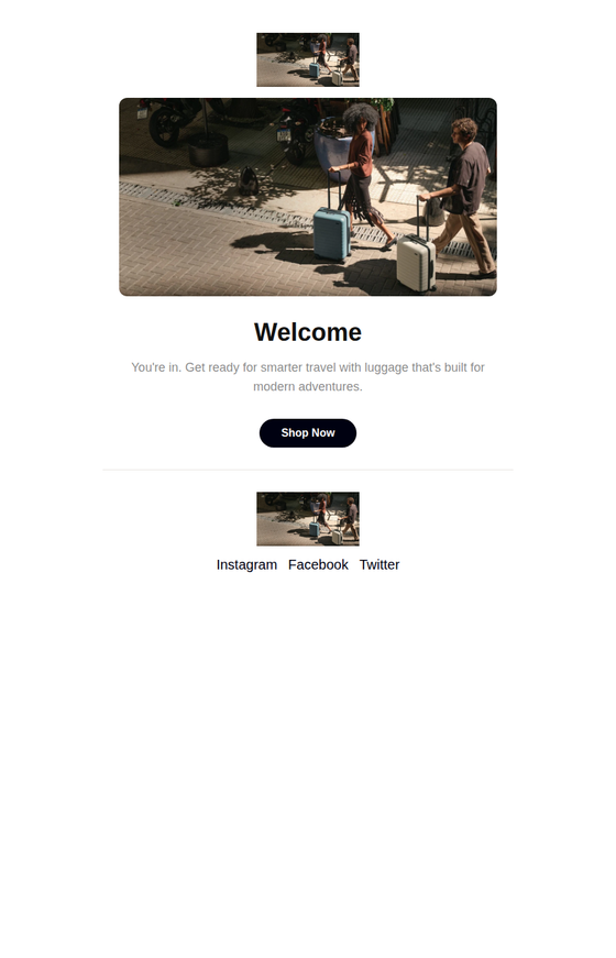 Away — sample email