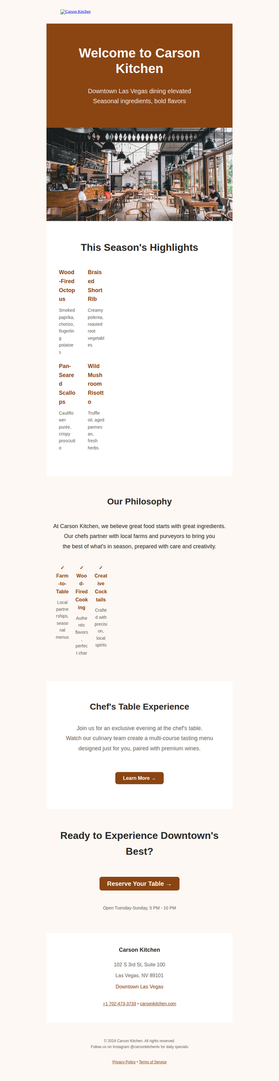 Carson Kitchen — sample email