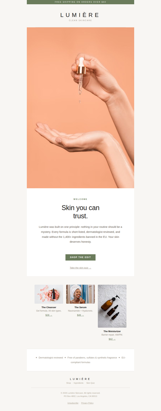 Lumiere — sample email