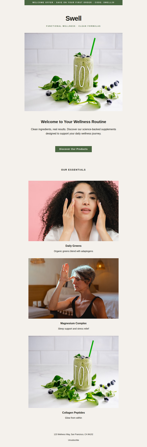 Swell — sample email