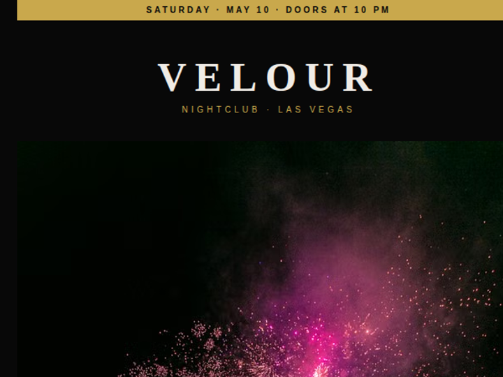 Velour nightclub email sample thumb