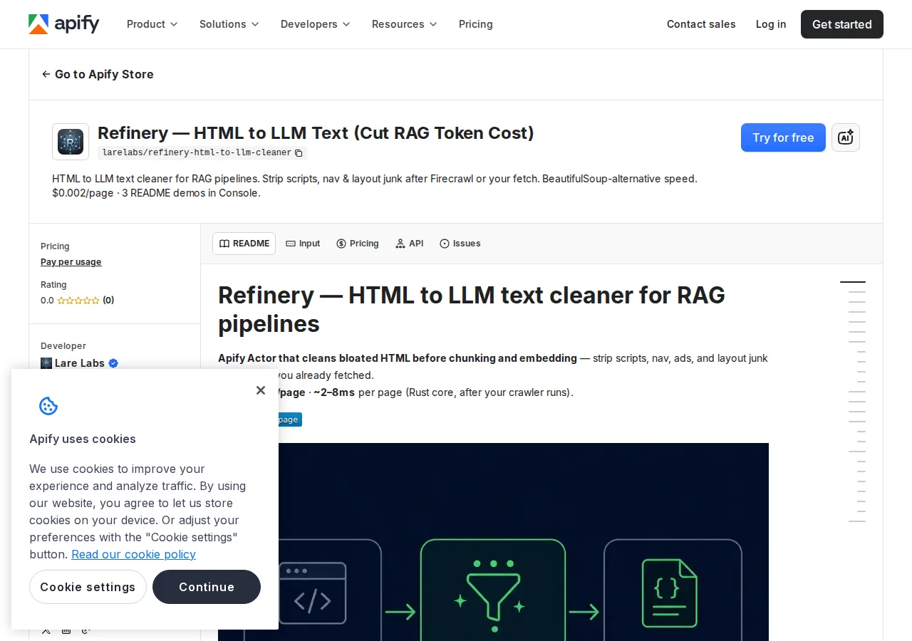 Refinery — live software product on Apify