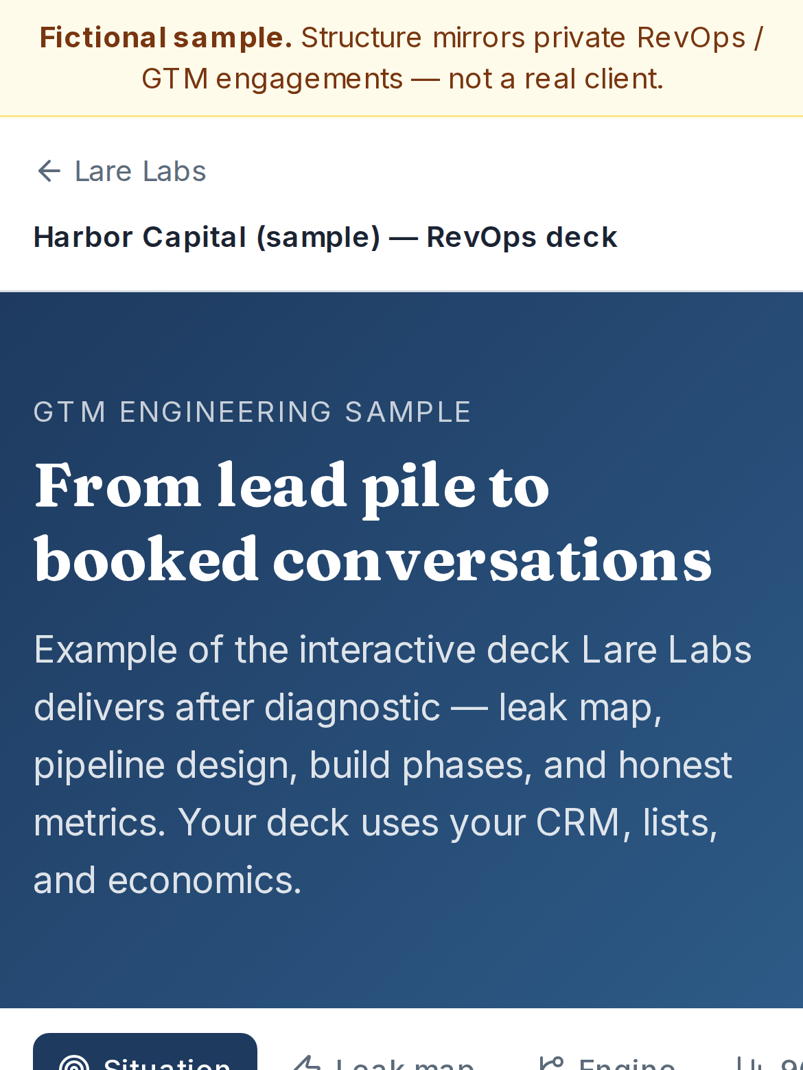 Sample growth deck