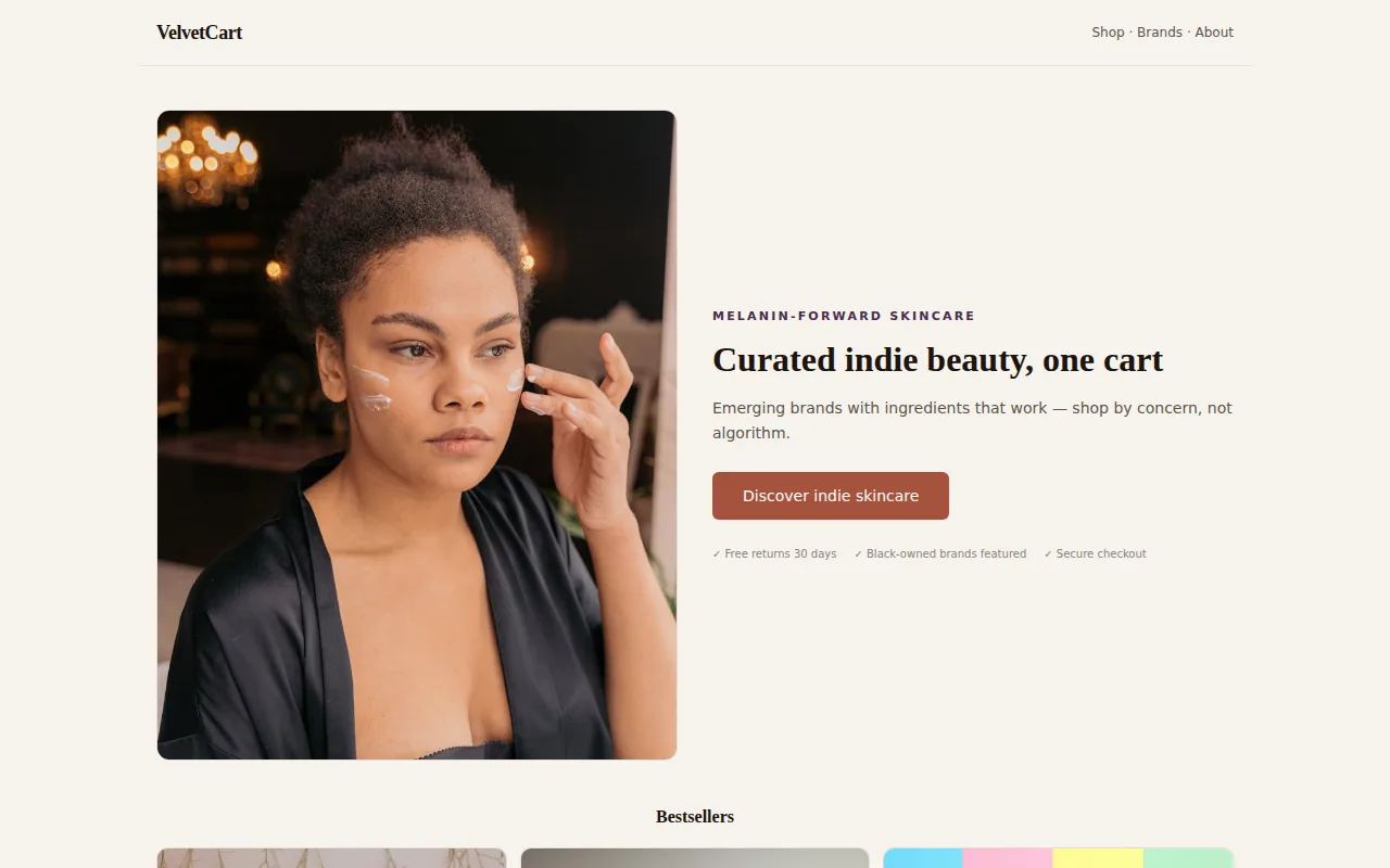 Online store sample — mobile-friendly ecommerce