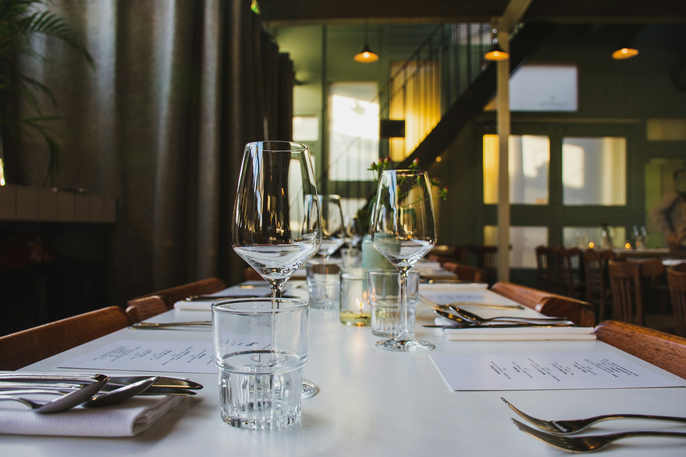 Fine dining table detail — sample press atmosphere
